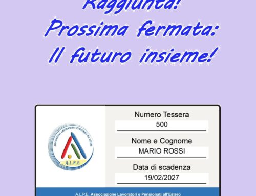 ALPE: Il futuro inizia da 500  Grazie da tutto lo staff!!!